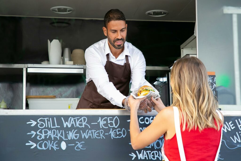 food truck qui vend des burgers